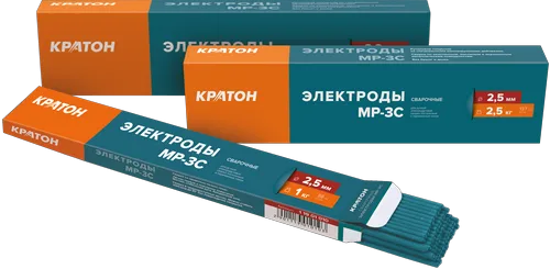 Электроды сварочные КРАТОН МР-3С 2.5 мм, 1 кг