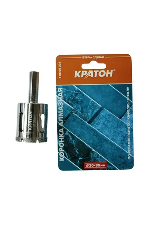 Коронка алмазная по керамограниту (в сборе) Кратон Ø30х35 мм