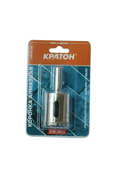 Коронка алмазная по керамограниту (в сборе) Кратон Ø30х35 мм