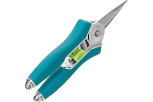 Секатор Palisad LUXE 60500  плоскостной, пружинный, цветочный d=10мм, 16см