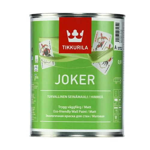 Краска ВД TIKKURILA JOKER, мат, база А, 2.7л