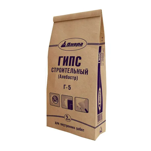 Гипс строительный Диола Алебастр Г-5, 2кг