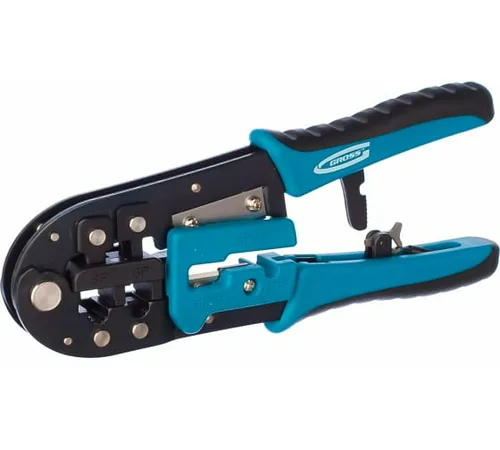 Клещи GROSS для обжима телефонных и компьютерных клемм RJ45, 8P и RJ11/12, 6P