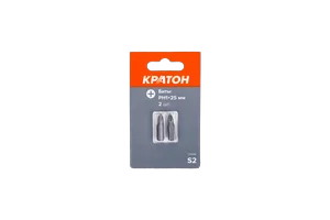 Бит Кратон РН1 х 25 мм, сталь S2, 2шт