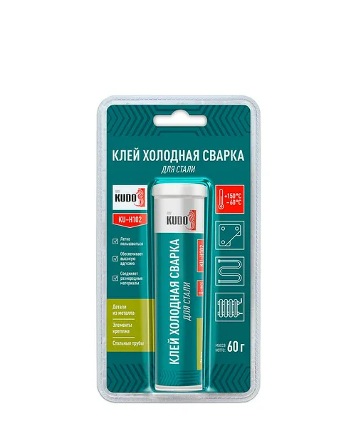 Холодная сварка KUDO сталь 60 г.