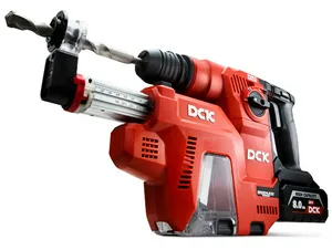 Перфоратор аккумуляторный бесщеточный DCK KRH20V-26, 18В, 2,8Дж, 2*6А/ч с пылесосом