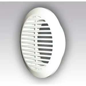 Решетка круглая D145 вытяжная АВС с фланцем D100 ЭРА