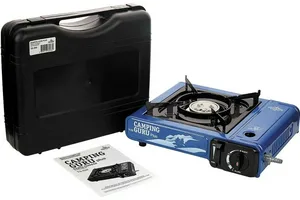 Плита газовая TOURIST CAMPING GURU PLUS портативная, пьезоподжиг, цанг. и бытов. былоны, кейс