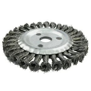 Щетка для УШМ дисковая усиленная Кратон O100 х 22,2 мм