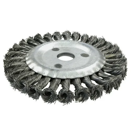 Щетка для УШМ дисковая усиленная Кратон O125 х 22,2 мм