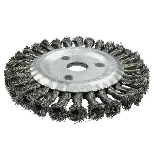 Щетка для УШМ дисковая усиленная Кратон O150 х 22,2 мм