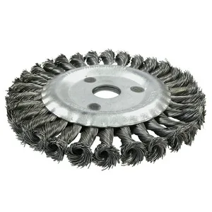 Щетка для УШМ дисковая усиленная Кратон O150 х 22,2 мм