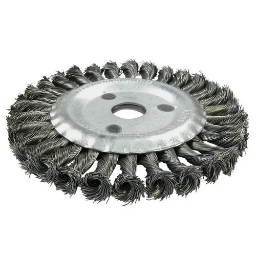 Щетка для УШМ дисковая усиленная Кратон O200 х 22,2 мм