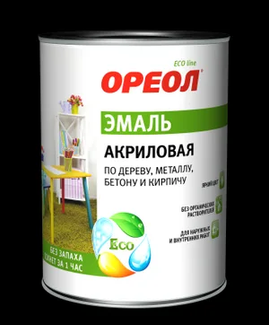 Эмаль Ореол акриловая глянцевая синяя 0,9 кг