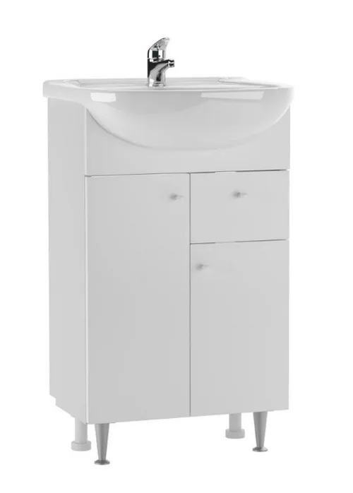 Тумба Уют 50 Промо с верхним ящиком + Раковина Уют 50 АЙСБЕРГ