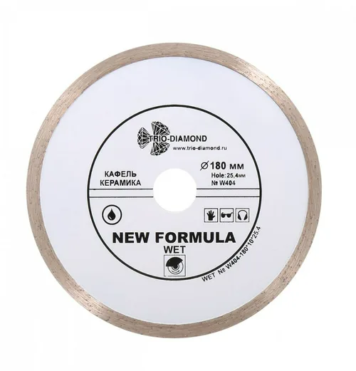 Диск алмазный отрезной TrioDiamand New Formula Wet  180*25,4*10 (плитка, кафель, керамика)
