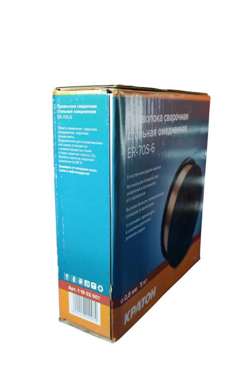 Проволока сварочная КРАТОН стальная омедненная 0.8 мм, 5 кг