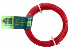 Леска триммерная Сибртех 1,6х15м, квадрат