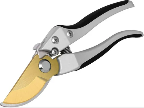 Секатор ЦИ TITANIUM, плоскостной, пружинный, d=1,6см, 20см