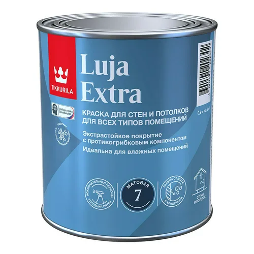 Краска ВД TIKKURILA LUJA EXTRA А матовая 0,9л