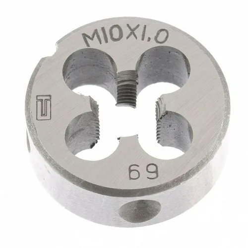 Плашка СИБРТЕХ, 10 х 1,0мм, метрическая, инструментальная сталь