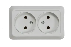 Розетка BOLLETO 2-ая накладная белая 7102 IN HOME