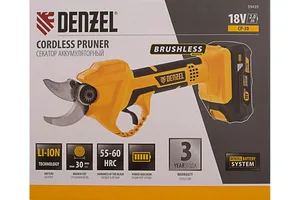 Секатор аккумуляторный Denzel CP-30, с 1 АКБ (18 В; 2 А*ч) и ЗУ
