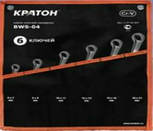 Набор ключей накидных Кратон BWS-06 6 пр.
