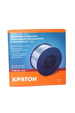 Проволока сварочная КРАТОН порошковая самозащитная 0.8 мм, 5 кг