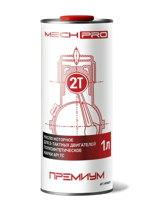 Масло моторное Mechpro Премиум 2Т, API TC, полусинтетическое, 1л