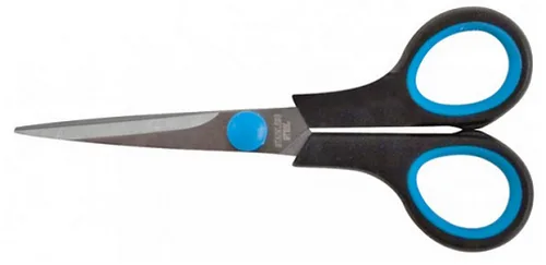 Ножницы FIT, бытовые, нерж, лезвие 1,7мм, прорезин ручки, 135мм