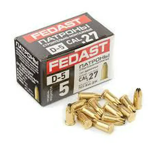 Патрон монтажный FEDAST Д-5, 6,8х18 мм, 100 шт., черный