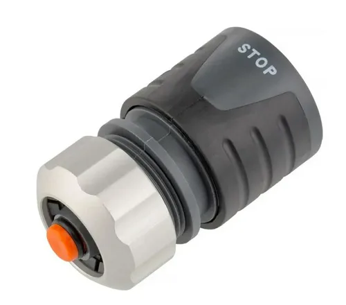 Соединитель AMIGO, с металлической цангой, пластик, 1/2" с аквасопом