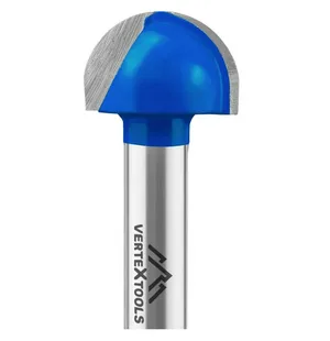 Фреза VERTEX пазовая галтельная хв-к 8 мм, d-20 мм, h-12 мм, r-10 мм, l-47 мм