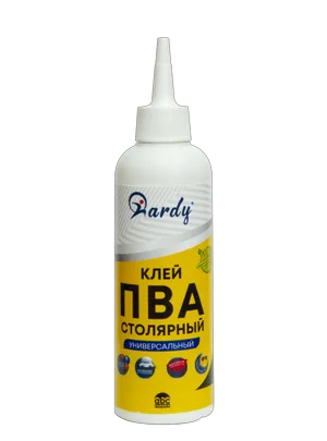 Клей ПВА Farbitex Hardy столярный сверхпрочный,универсальный 500мл 