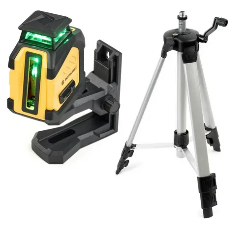 Комплект лазерный уровень профессиональный INSTRUMAX  LINEPRO 360+Штатив телескопический с резьбой 1/4 (5/8) дюйма INSTRUMAX TR-120