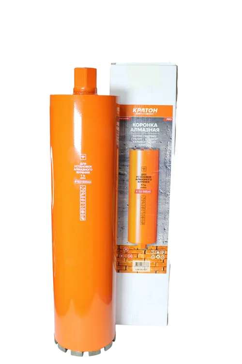 Коронка алмазная КРАТОН (132х500 мм; 1 1/4") для установок алмазного бурения