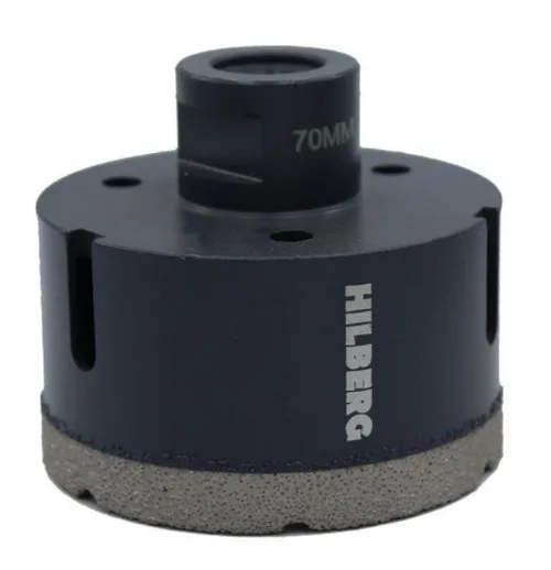 Коронка алмазная Hilberg Super Hard,70 мм 6Т  М14,для УШМ (керамогранит, гранит)