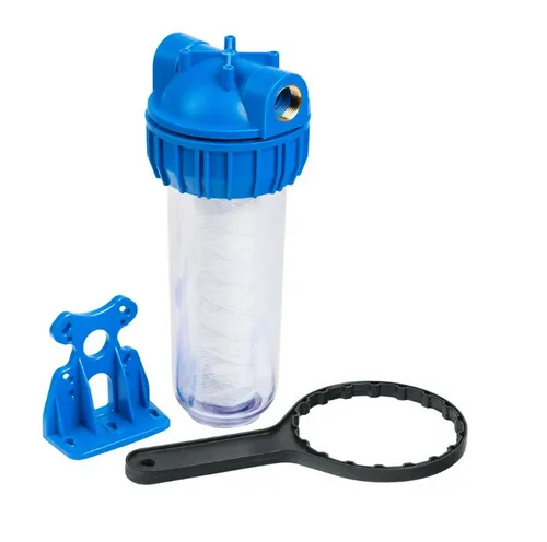 Колба Unipump 10" Slim Line CFC-10K (резьба 1/2") с картриджем SC-10W (5мкм)