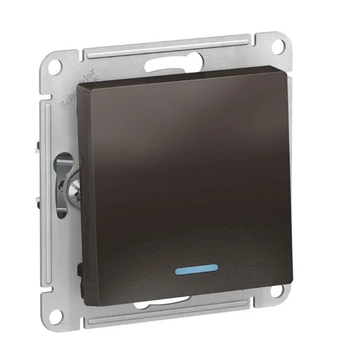 Выключатель AtlasDesign 1 кл с подсветкой, 10АХ, механизм, МОККО, SE