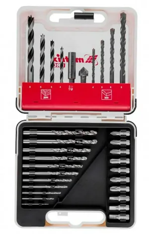 Набор бит и сверл Matrix Pro комбинированный, CrV, пластиковый кейс, 31 предмет.