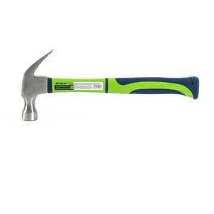 Молоток-гвоздодер СИБРТЕХ, с магнитом, фибергласовая обрезиненная рукоятка, 450гр