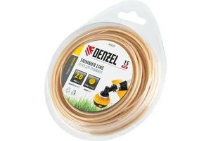 Леска триммерная DENZEL армированная алюминием 2,0х15м, круг