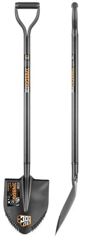 Лопата штыковая ЦИ Кузбас 1545 с зубьями, метал. черенок