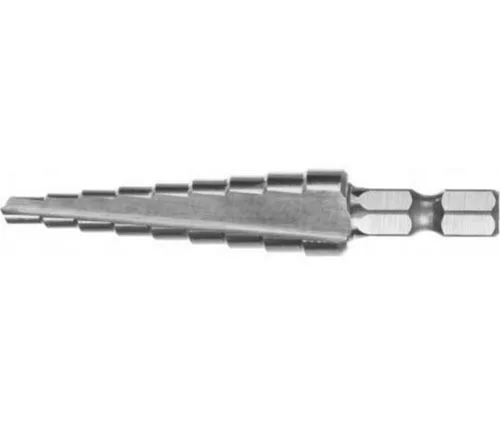 Сверло ступенчатое БАРС по металлу 4-5-6-7-8-9-10-11-12 мм, Р6М5, шестигр. хвостовик