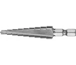 Сверло ступенчатое БАРС по металлу 4-5-6-7-8-9-10-11-12 мм, Р6М5, шестигр. хвостовик