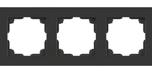Рамка ЭРА Intro Accent 6-503-07, 3-постовая, графит