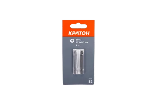 Бит Кратон РZ2 х 50 мм, сталь S2, 2шт