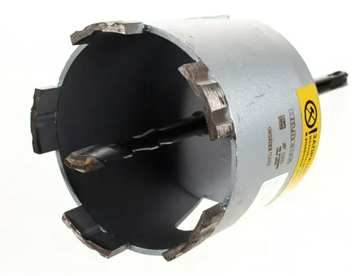 Коронка алмазная Hilberg Laser 80 мм,5Т, сухого сверления, безударная (армированный бетон, железобетон)