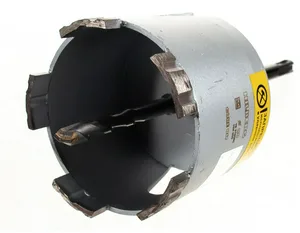 Коронка алмазная Hilberg Laser 80 мм,5Т, сухого сверления, безударная (армированный бетон, железобетон)